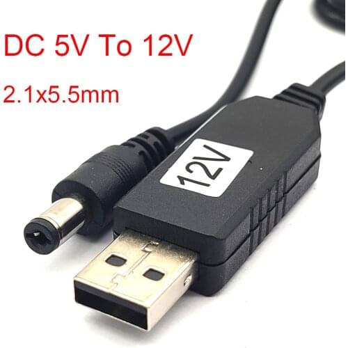 USB Power Boost Line DC 5V To DC 12V Step UP Module USB Converter Adapter Cable 2.1x5.5mm Plug