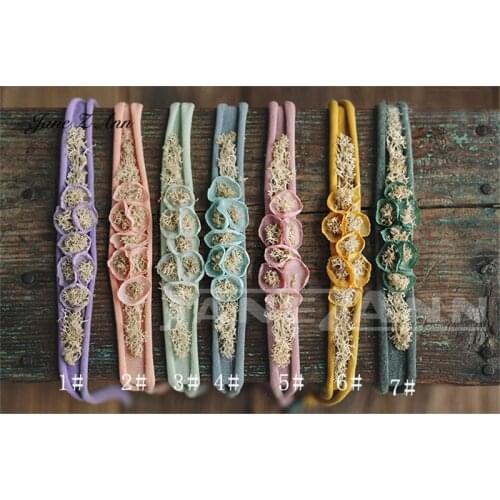 Jane Z Ann Fragrant Snow Hair Belt headdress head flower Baby Children studio newborn photography prop