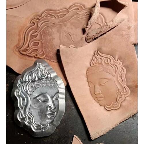 Hand-work unique design Buddha statue leather working tools carving punches stamp craft leather with leather carving tools