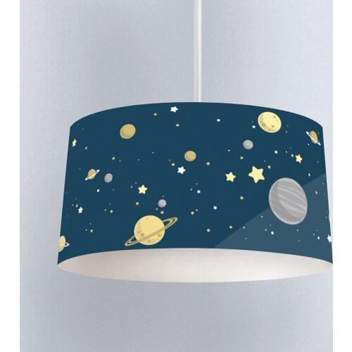 Lamp For Kids Bedrooms Light Chandelier for Living Room Childrens Room Dark Blue Planet Star Model 161