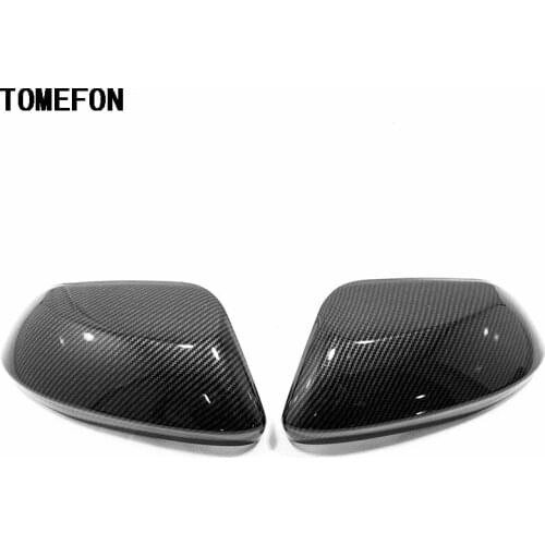 TOMEFON For Toyota Sedan Corolla E210 Prestige Altis 2019 2020 Car Side Door Rear View Mirror Cap Cover Trim ABS Carbon Fiber