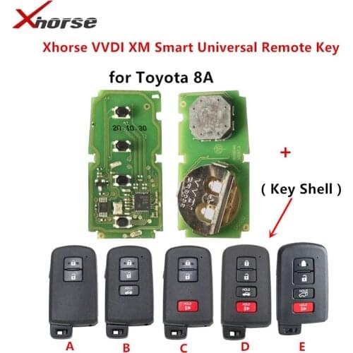 KEYECU Surport 4D 8A Series for Toyota Xhorse VVDI XM Smart Key Universal Regeneral Remote Circuit Board VVDI Key Tool Plus
