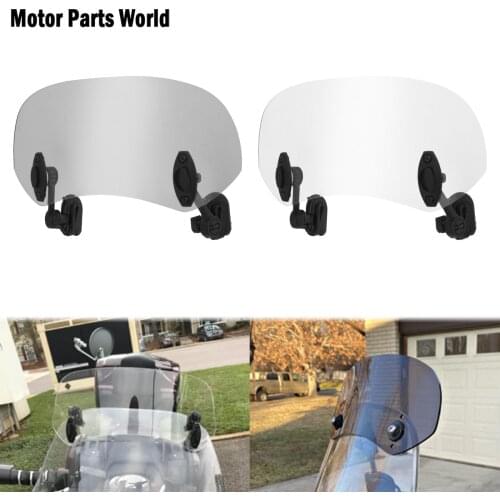 280mm Motorcycle Universal Adjustable Clip On Windshield Extension Spoiler Windscreen Air Deflector For BMW For Honda For Suzuki