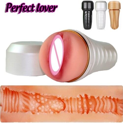 Vagina Sex Orgasm Pocket Pussy Real Vagina Male Masturbator Fake Anal Erotic Adult Toy Artificial Silicon 3D for Men Silicone NC