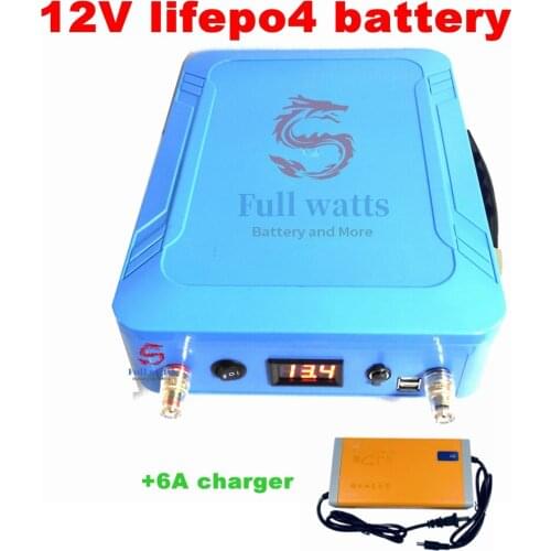 Waterproof 12v 50ah 60ah 70ah 80ah lifepo4 BMS 4S USB port for RV Outdoor Camping Solar energy backup power golf cart 6A charger