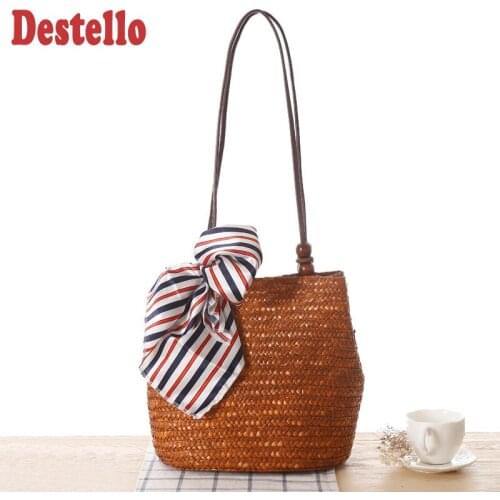 Womens Handbags Casual Knitting Shoulder Bags Purses and Handbags Luxury Designer New Beach Fashion Bags for Women