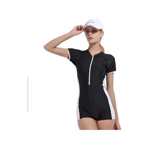 Women Breathable Waterproof One-piece Swimsuit Diving Swimming Surfing Suit Professional Sport Swimwear Bathing Suit Beach Wear
