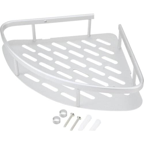 1 pcs Aluminum Shower Wall Mount Corner Shelf Holder Bathroom Storage Organizer Kit Set Worldwide Store