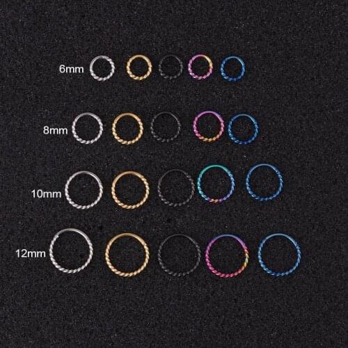 1Pc 6 8 10 12mm Stainless Round Circle Earring Small Stud Cz Cartilage Earring Tiny Helix Tragus Earring Piercing Women Jewelry
