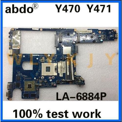 Abdo QIQY2 LA-6884P motherboard for Lenovo Y470 Y471 notebook motherboard PGA989 HM65 HD6730M/7690M 2G 100% test work