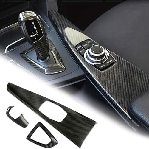 Car Shift Knob Cover Multimedia Button Panel Decoration Sticker Cover Kit For-BMW F30 F31 F32 F34 F36 2013-2018