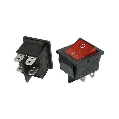 Free shiipping!2 Pcs Home Appliance KCD4 DPST ON OFF 4P Rocker Boat Switch 15A/30A AC 250V/125V