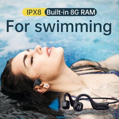 Bone Conduction Headphones wireless Bluetooth Earphone 8GB IPX8 Waterproof Dual Stereo Speaker Swimming Diving Sport Headset