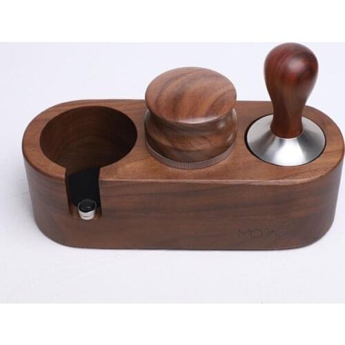 Household solid wood coffee powder base seat fashion simple hammer three sets non-slip light luxury bean crushing tool
