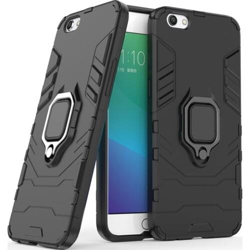 For OPPO F3 Plus Case Cover Silicone TPU Magnet Hard PC Luxury Metal Ring Holder Case for OPPO F3 Plus