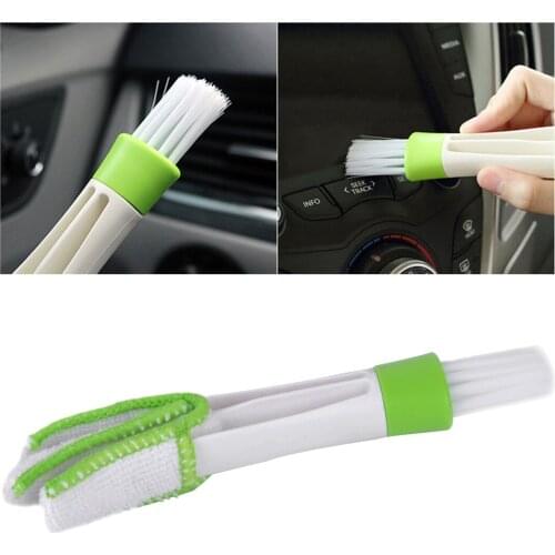 CITALL Multi-function Double Head Dust Cleaning Brush Car Indoor Air Conditioning Vent Outlet Shutter Window Care Cleaning Tool