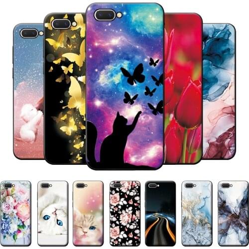 For OPPO A3S Case For OPPO A3S A3 S A 3S Case Cat Back Protective Cover Cool Case OPPO A3S Bumper Soft TPU Silicone Cover A3S
