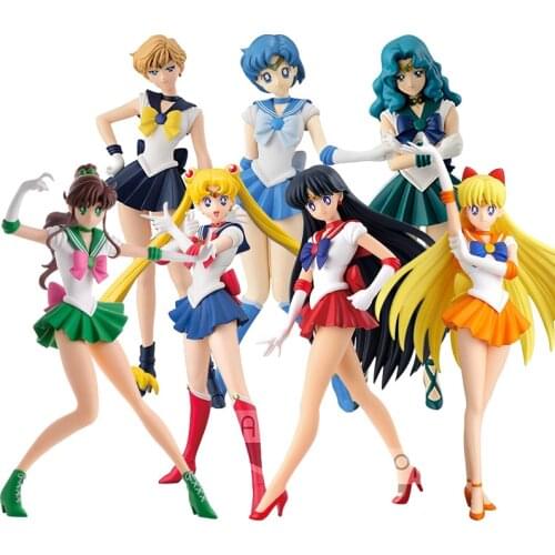 Bandai Genuine Girls Memories of SAILOR MOON Tsukino Usagi Venus Mars Neptune Limited Action Figure Model Toys