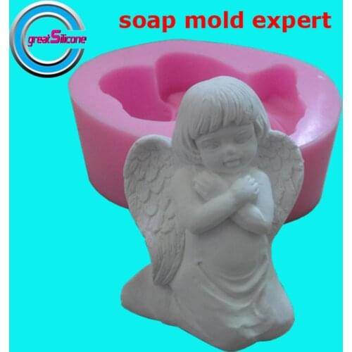 Great-Mold 3D Praying Angel Soap Mold Handmade Silicone Mold for Soap Making