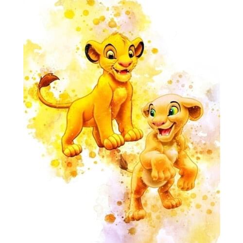 Cartoon Disney The Lion King Simba DIY 5D Diamond Painting Cross Stitch Diamond Embroidery Mosaic Home Wall Decor