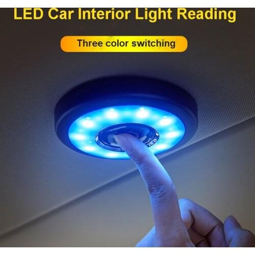 Car Interior Light Reading Lamp USB Rechargeable Magnetic LED Lamp Auto Roof Night Light Car Ceiling Lamp Car Accessories