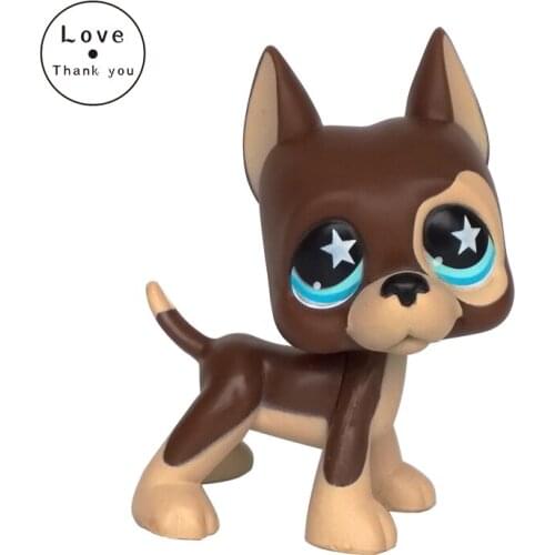 LPS CAT pet shop toys GREAT DANE Rare old collections kids gift brown dog free shipping