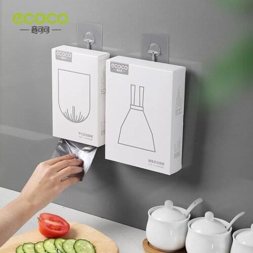 ECOCO Garbage Bag Household Portable Kitchen Accessories Garbage Bag Flat Mouth Drawstring Automatic Closing Large Plastic Bags