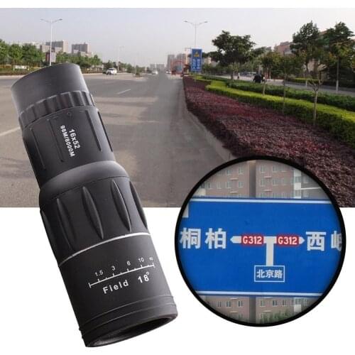 Maifeng Hunting Monocular Binoculars 16x52 Telescope Zoom Field Sports Night Vision Dual Focus Telescopio 16x with Mirror Cover