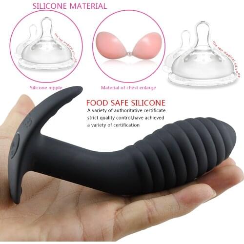 Male Adult Remote Control Vibrating Prostate Massager Men Anal Plug Stimulation Patterns Butt Anus Silicone Sex Toys Sex Shop