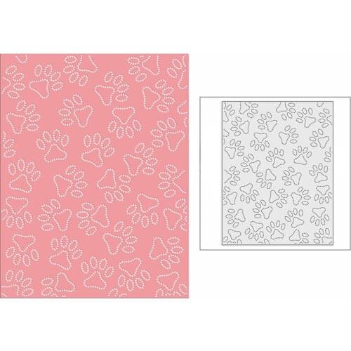 New 2021 Spotted Kittens Footprint Panel Metal Cutting Dies for DIY Scrapbooking and Card Making Decor Embossing Craft No Stamp