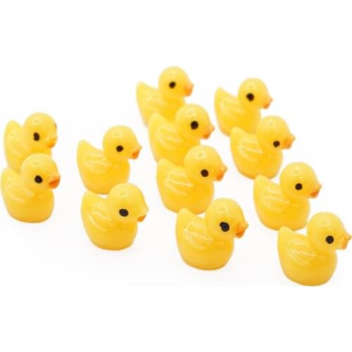 Odoria 1:12 Miniature 12pcs Yellow Duck Toys Bathroom Garden Dollhouse Xmas Gift