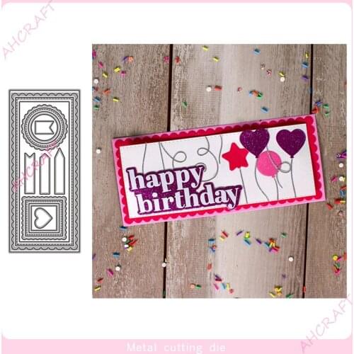 Rectangle Border Background Metal Cutting Dies for DIY Scrapbooking Photo Album Decorative Embossing PaperCard Crafts Die2021