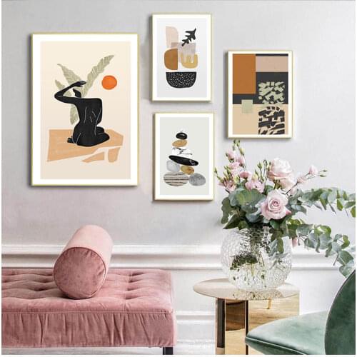 Scandinavia Abstract Geometric Canvas Painting Gallery Nordic Posters Print Wall Art Picture Living Room Interior Home Decor