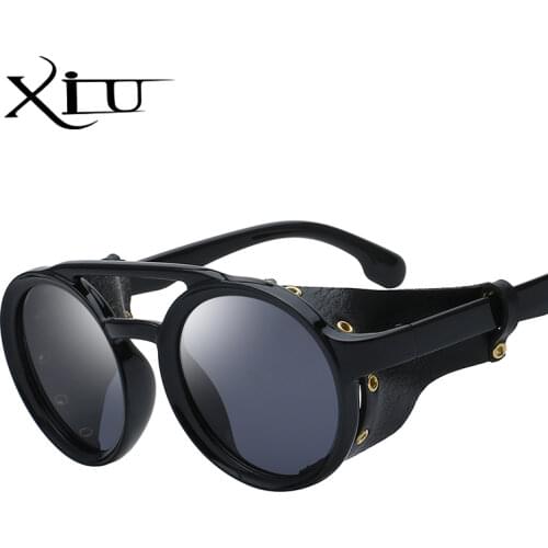 XIU Steampunk Man Sunglasses Retro Vintage Men Women Brand Designer Sun glasses Fashion Luxury Eyewear UV400
