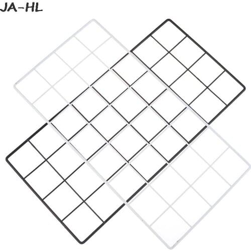 Modern Home Wall Decoration Iron Grid Nordic Art Photo Displaying Frame Party Metal Shelf Mesh Postcards DIY Racks