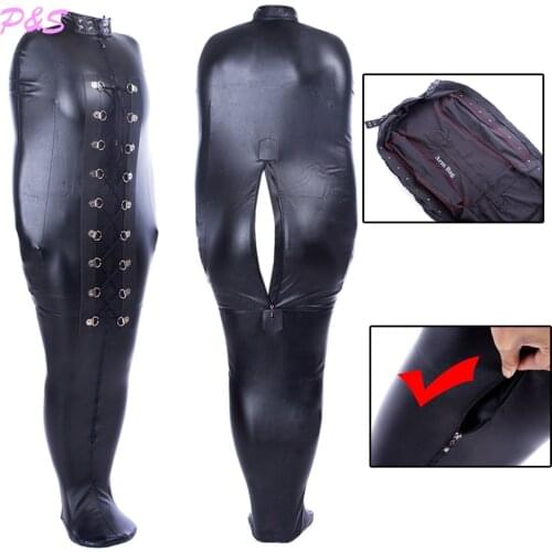 Mummy Bag Mermaid Mummy Gimp Restraint Straight Jacket Sleeping Body Bag Sack Straitjacket With Arm Binder ,Leather Sexy Costume
