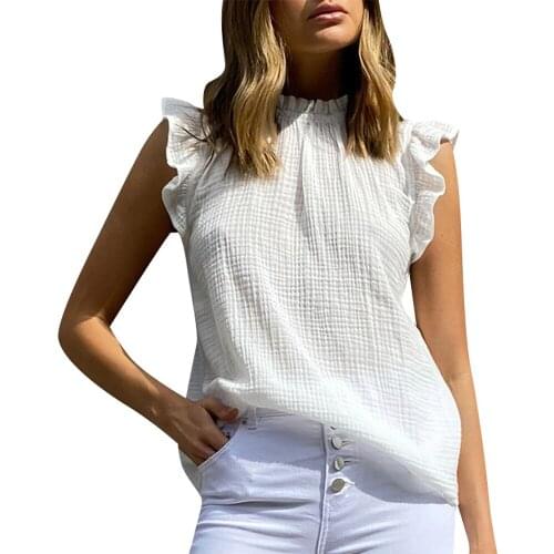 Women White T-Shirts Summer Solid Patchwork Ruffle O-Neck Short Ruffles Sleeve Slim Thin Pullover Tops Ladies Streetwear Tshirts