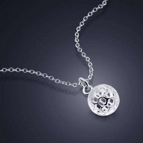 New Vintage Carved Hollow ball Necklace For Women Fashion 100% 925 sterling silver Necklace Pendant Chain Choker Boho Jewelry