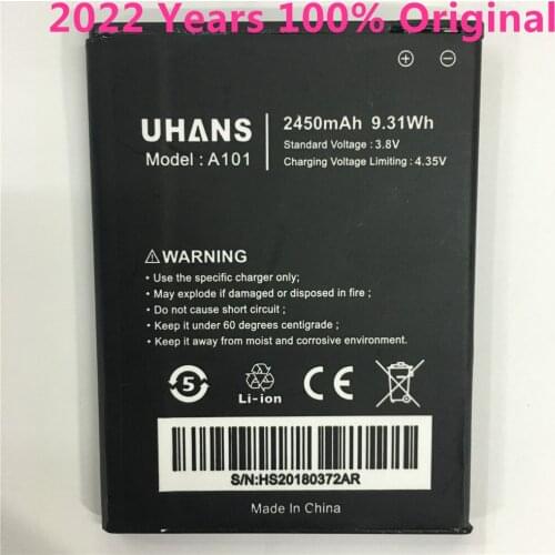 1PCS New 2450mAh battery for UHANS A101 A101S UHANS Phone battery High capacity Long standby