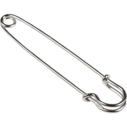 10 PCS 4 Inch Large Metal Safety Pin--Big and Strong Enough to Hold Heavy-Weight Fabrics and Materials Canvas, Leather, Upholste