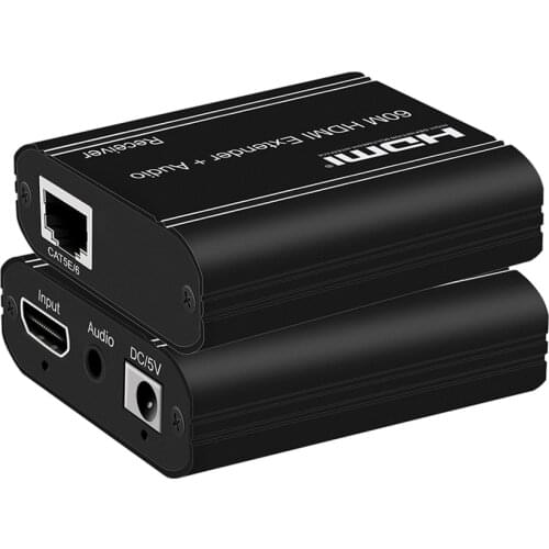 HDMI extender IR amplifider by cat5e/6 cable up to 60M for PS4 Apple TV(HDMI sender&receiver included)