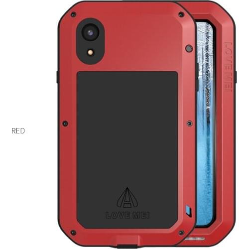 LOVE MEI Aluminum Metal Case For iPhone XR Cover Powerful Armor Shockproof Life Waterproof Case For iPhone XR 2018 Outdoor Cover