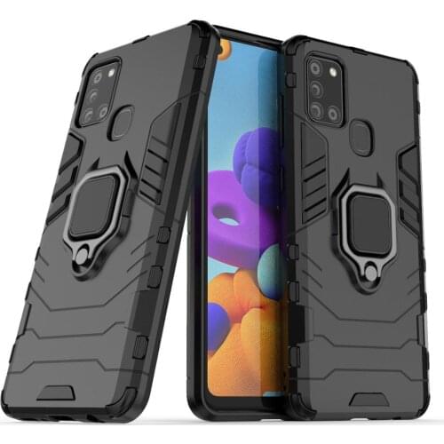 For Samsung Galaxy A21s A51 A71 Case Phone Case with 360° Swivel Folding Stand Shock Resistant Holder Bumper Protective Case