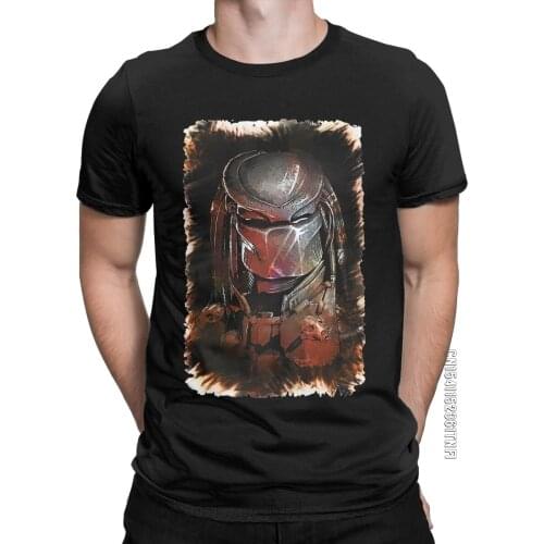 Predator Movie Alien T-Shirt Men Vintage 100% Cotton Tees Crew Neck Classic Short Sleeve T Shirt Original Clothing