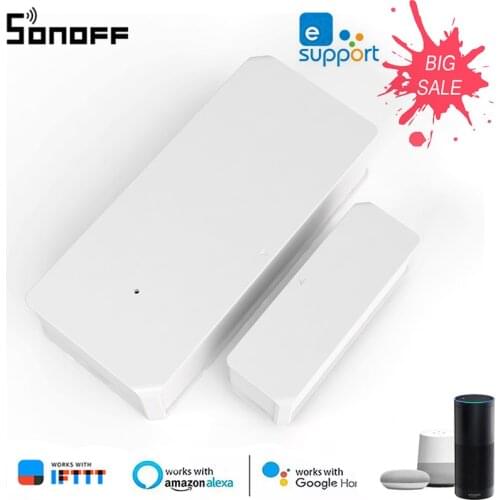 SONOFF DW2-RF Door/Window Sensor Smart Home Automation Module Door on/Open detector Security System Work with Alexa Google Home