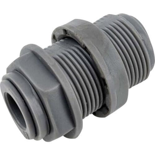 Duotight - 9.5mm (3/8”) Female x 9.5mm (3/8”) Female Bulkhead with Locknut