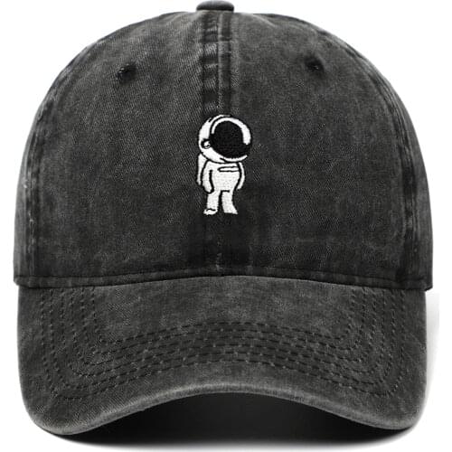 Astronaut washed cap casual embroidered make old cotton dad hat outdoor sports snapback hat hip hop men baseball cap dropship