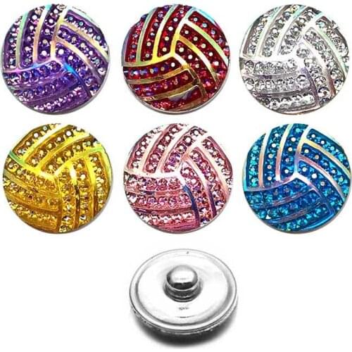 Hot Silicone 18mm Acrylic Resin Uneven Resin Snap Button 028 Fit Charm Interchangeable Bracelets Jewelry For Women Accessories