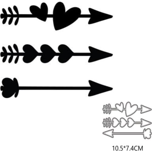 Love Bow and Arrow Metal Cutting Dies New 2021 DIY crapbooking Paper Making Craft die Frame Die Embossing Cutting Dies