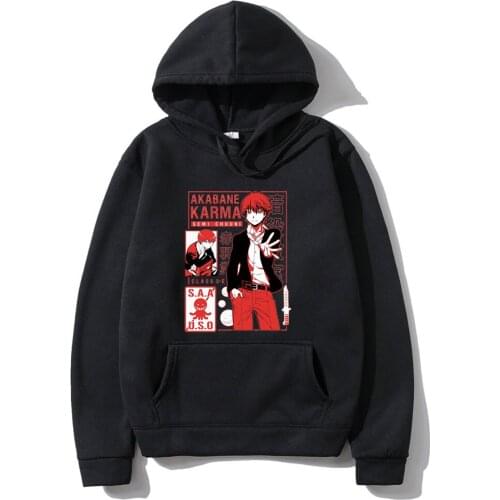 Fashion Creativity Japan Anime Assassination Classroom Akabane Karuma Digital Graphics Print Hoodies Men Women Oversized Hoodie